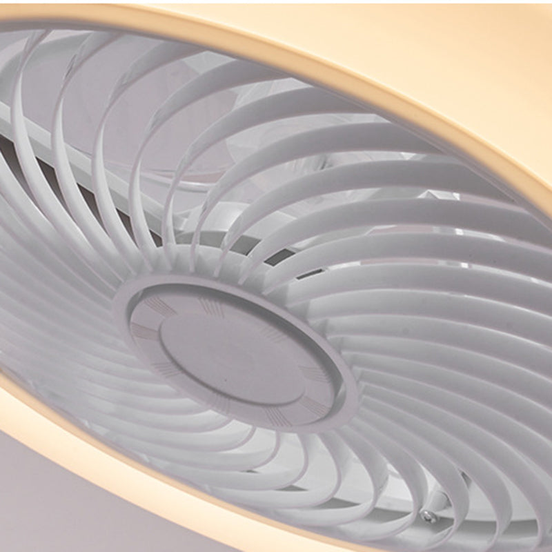 Modern Wood Geometric LED Ceiling Fan Light | Semi-Flush Mount | Lologe