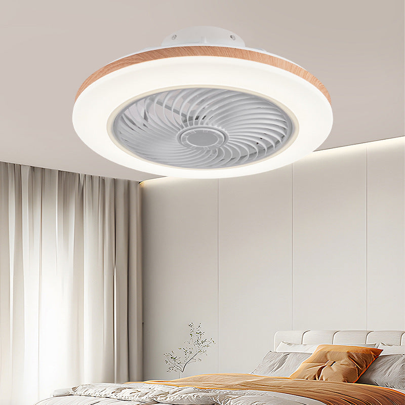 Modern Wood Geometric LED Ceiling Fan Light | Semi-Flush Mount | Lologe