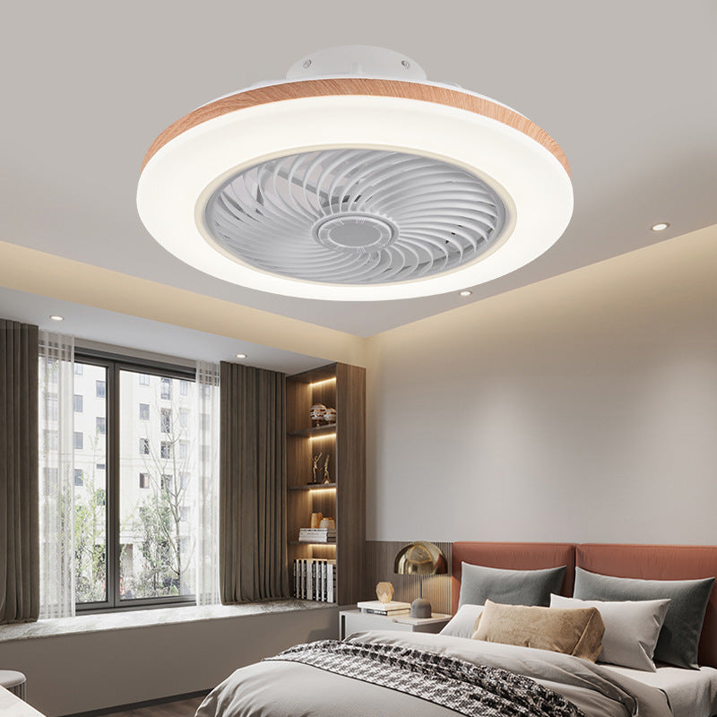 Modern Wood Geometric LED Ceiling Fan Light | Semi-Flush Mount | Lologe
