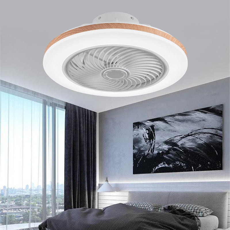 Modern Wood Geometric LED Ceiling Fan Light | Semi-Flush Mount | Lologe