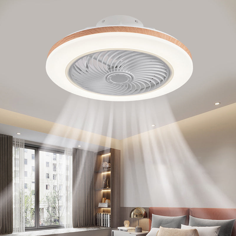 Modern Wood Geometric LED Ceiling Fan Light | Semi-Flush Mount | Lologe