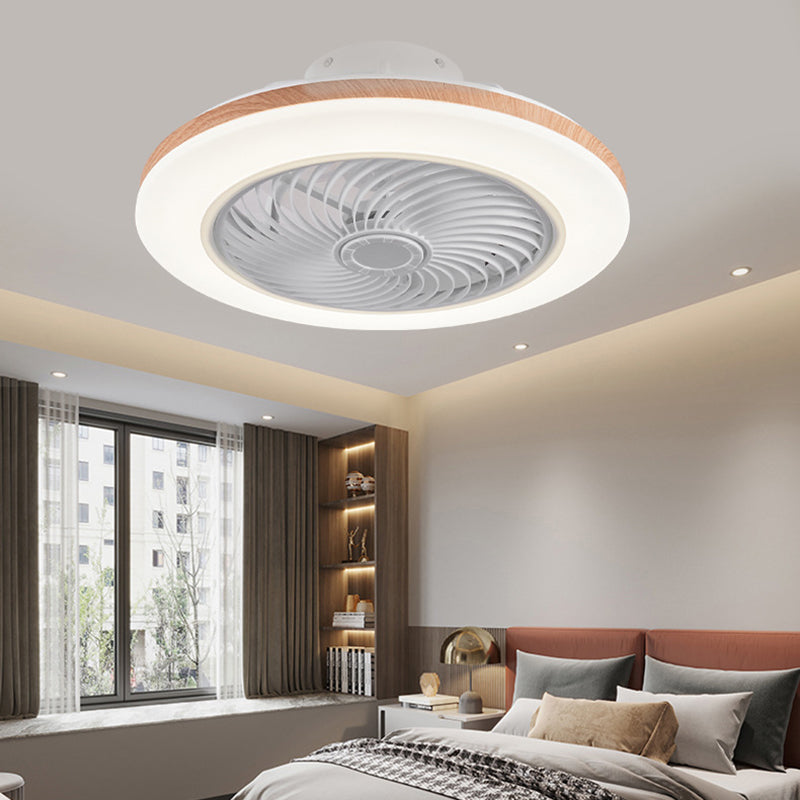 Modern Wood Geometric LED Ceiling Fan Light | Semi-Flush Mount | Lologe