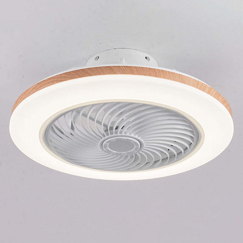 Modern Wood Geometric LED Ceiling Fan Light | Semi-Flush Mount | Lologe