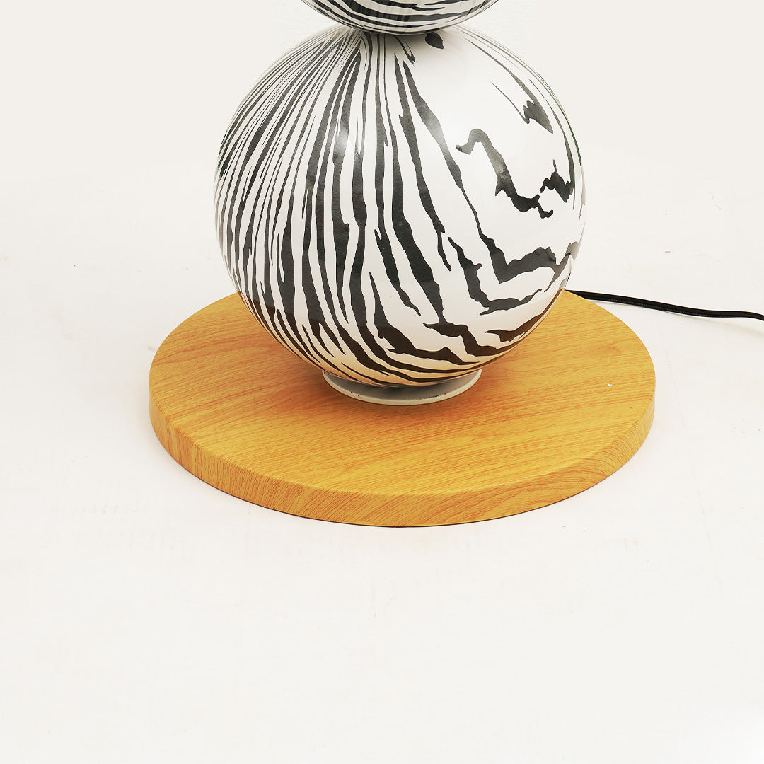 Zebra Floor Lamp | Animal Art Standing Light for Living Room Decor | Lologe