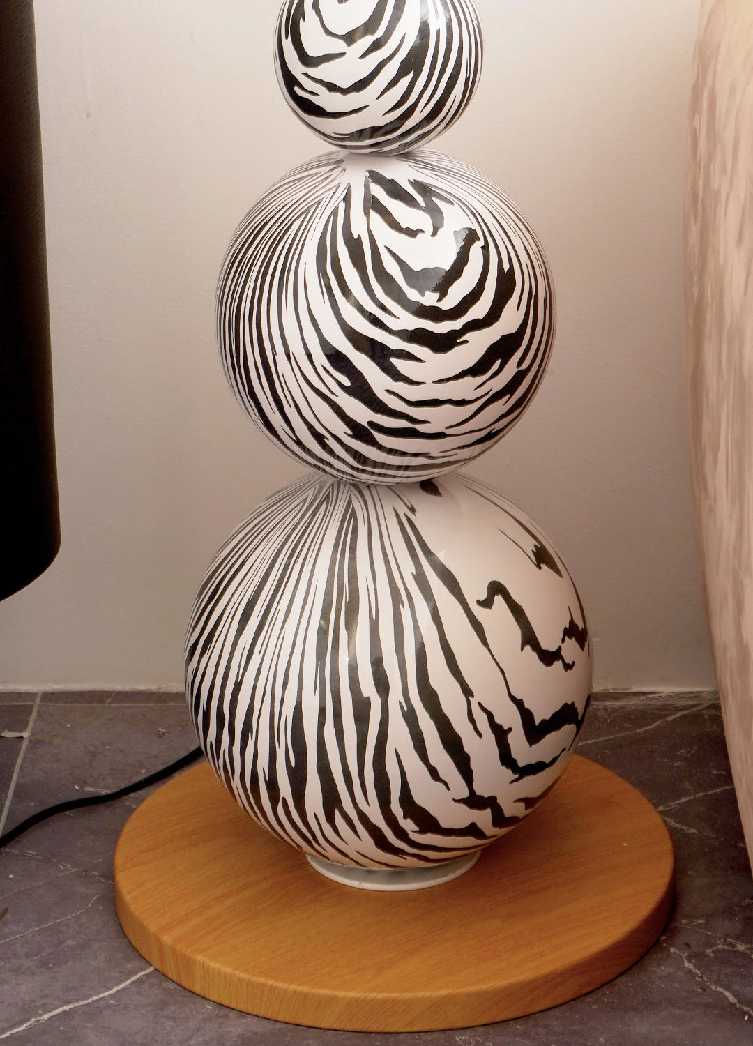 Zebra Floor Lamp | Animal Art Standing Light for Living Room Decor | Lologe