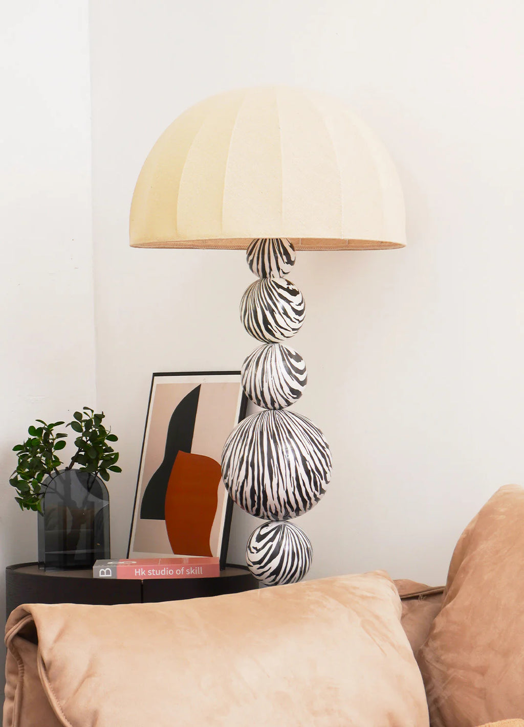 Zebra Floor Lamp | Animal Art Standing Light for Living Room Decor | Lologe