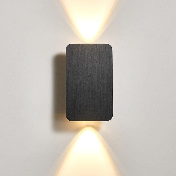 LED Wall Sconce for Hallway | Aluminum Rectangular 2-Light Minimalist Design | Lologe
