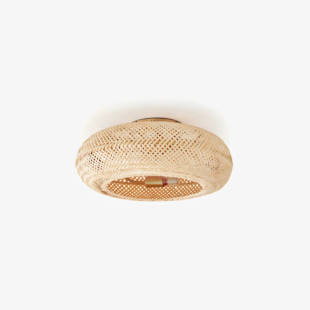 Bamboo Ceiling Fan with Light | Coastal Rattan Style | Indoor Lighting | Lologe