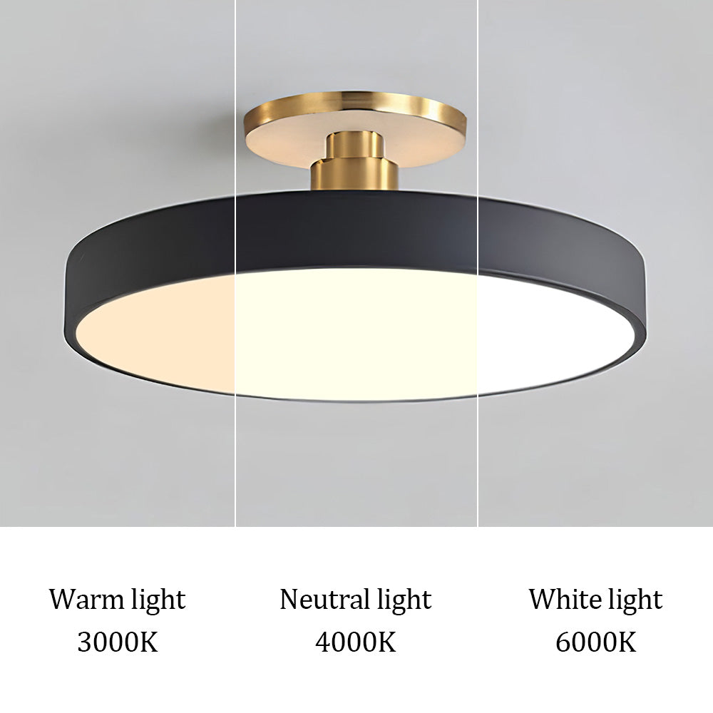 Modern Minimalist Ceiling Light | Living Room Bedroom | D30cm LED Semi-Flush | Round Design | Lologe