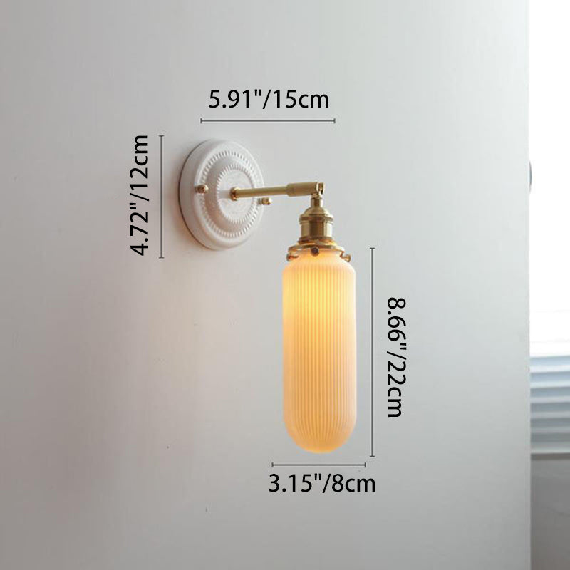 Vintage Ceramic Brass Wall Sconce | Living Room Round Design | Lologe