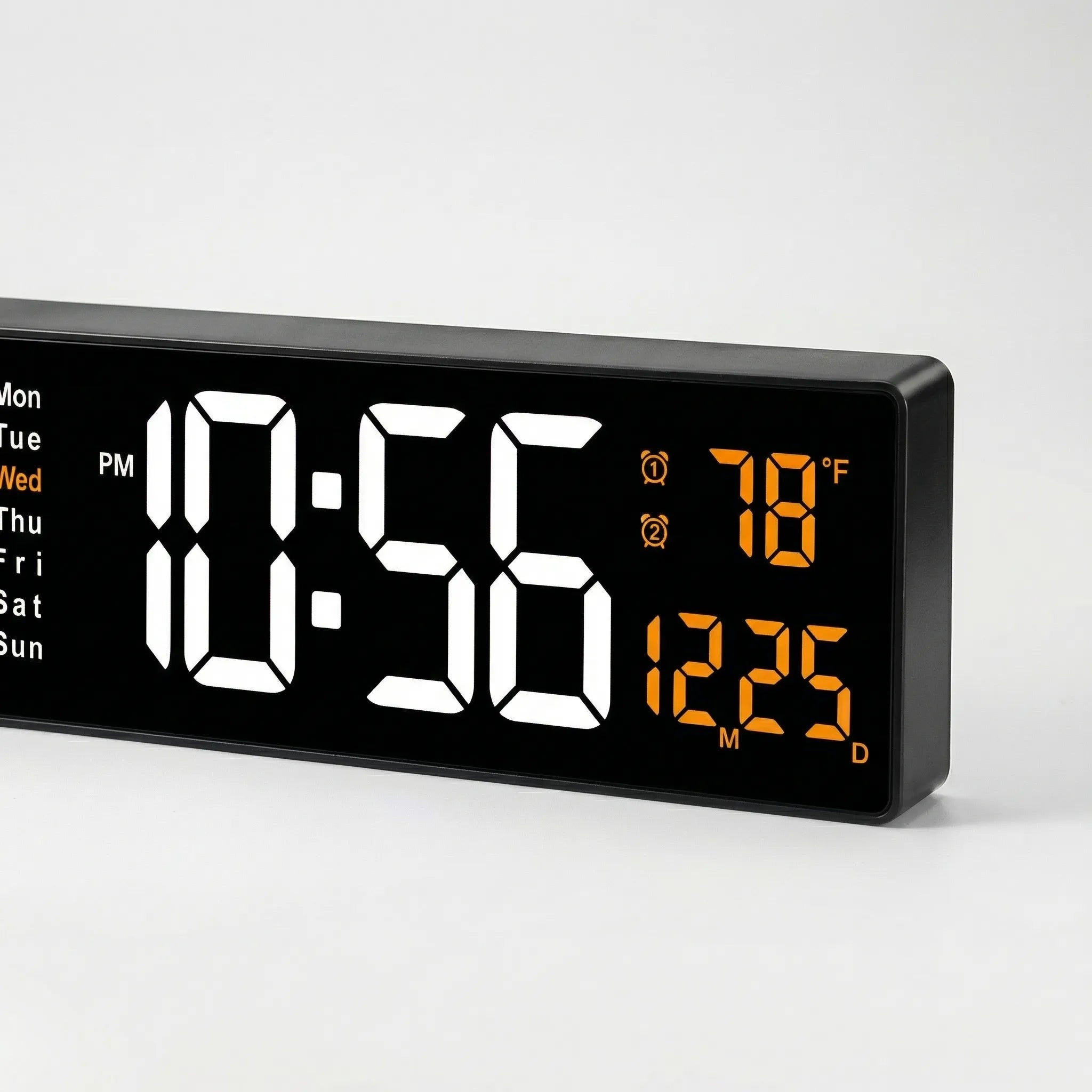 Chromawall - Large LED Wall Clock With Remote- Wall-Mounted Time Display