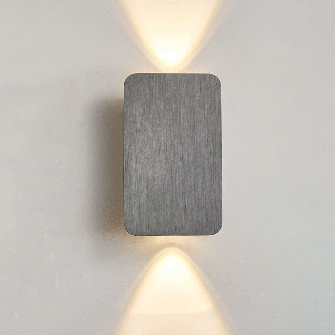 LED Wall Sconce for Hallway | Aluminum Rectangular 2-Light Minimalist Design | Lologe