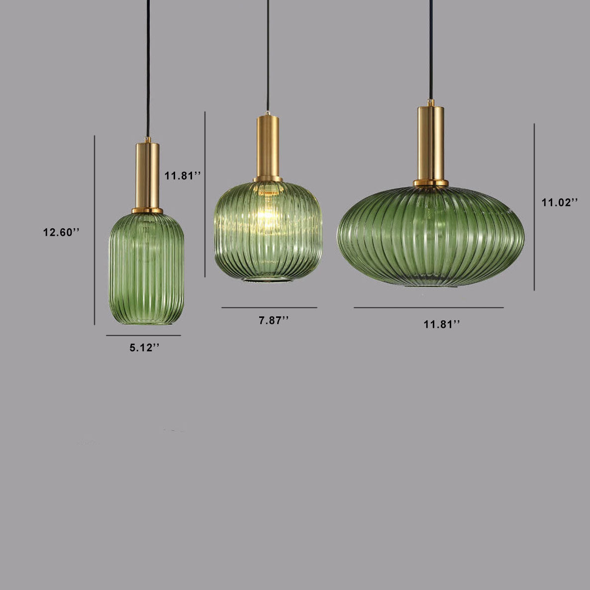 Glass Lantern Pendant Light | Dining Room Striped Glass Modern Minimalist | Lologe