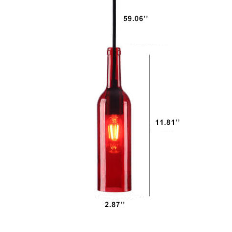 Glass Bottle Pendant Light | Kitchen Island Antique Glass Vintage Style | Lologe